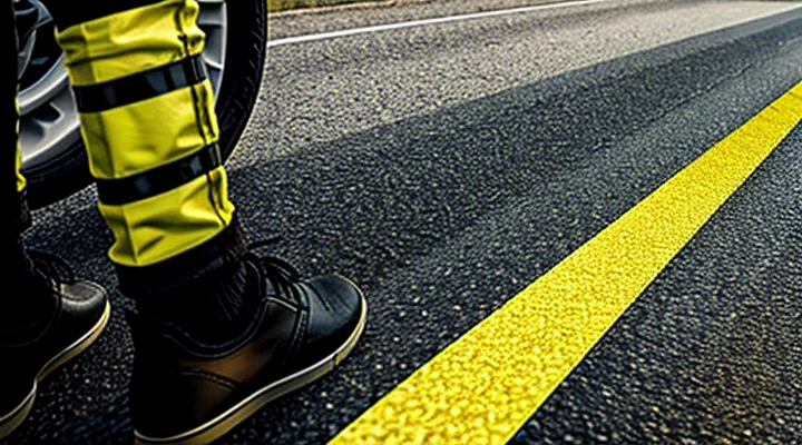 Что обозначает желтая полоса на обочине?