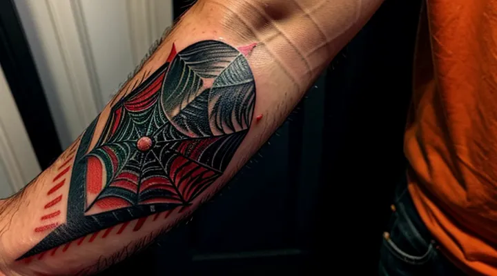 Что означает татуировка в виде паутины на локте?