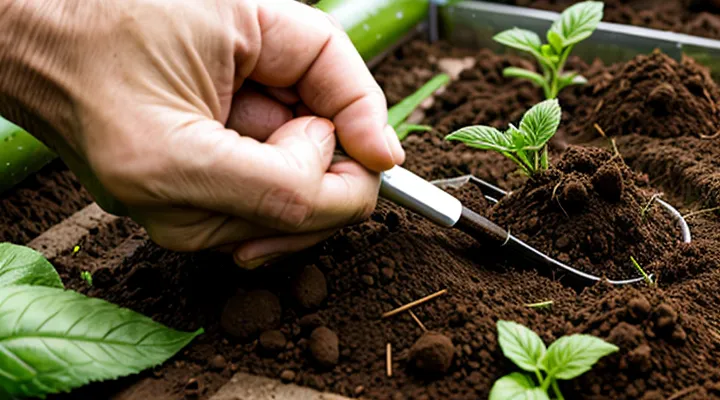 Что положить в лунку при посадке огурцов в теплице?