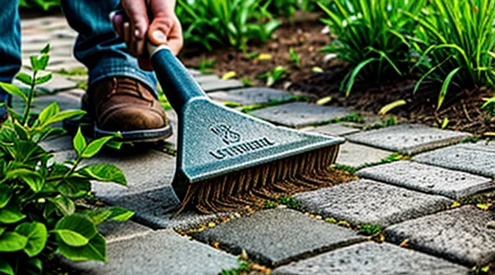 Как избавиться от травы между тротуарной плиткой?