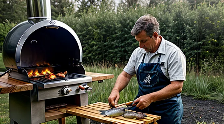 Как коптить рыбу в коптильне на щепе на мангале?