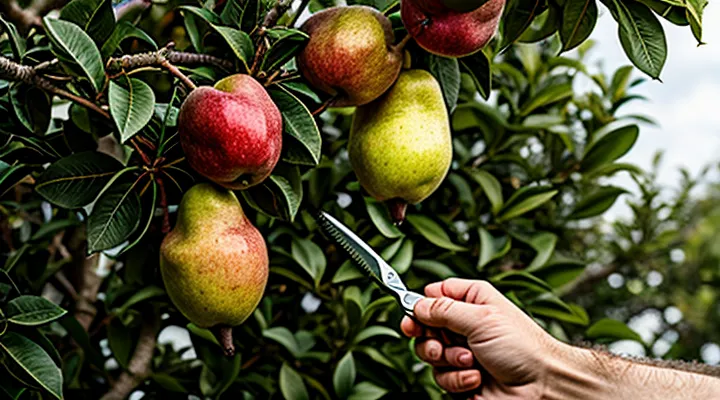 Как обрезать грушу летом, если ветки растут вверх?