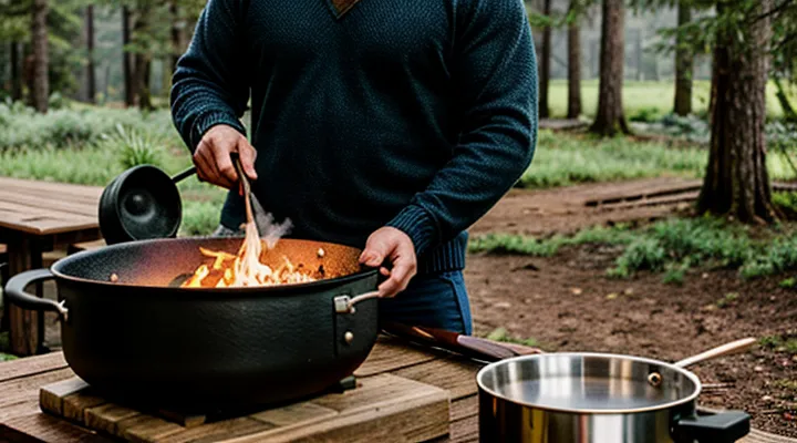 Как обжечь чугунный казан перед первым использованием на мангале?