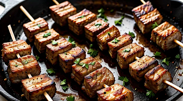 Как пожарить шашлык на сковороде из свинины?