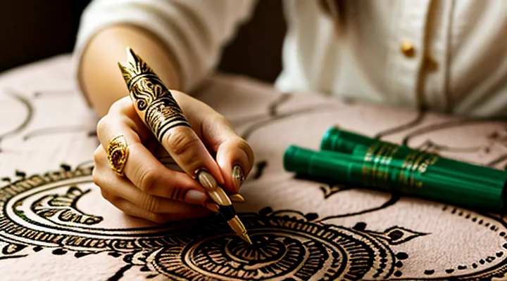 Как правильно рисовать хной на руках из тюбика?