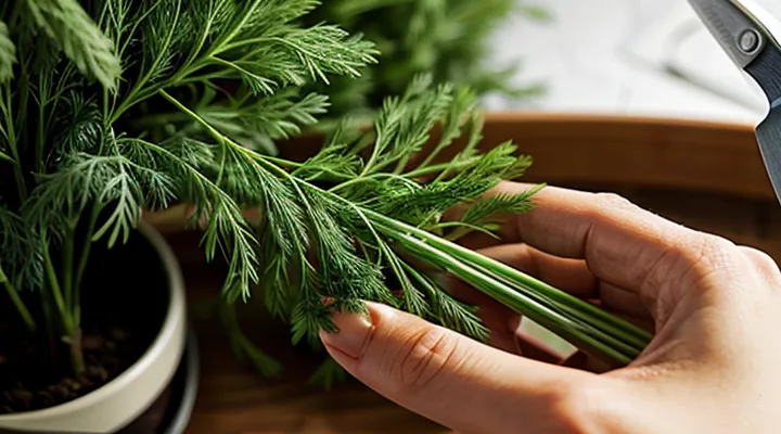 Как правильно срезать укроп, чтобы он рос дальше?