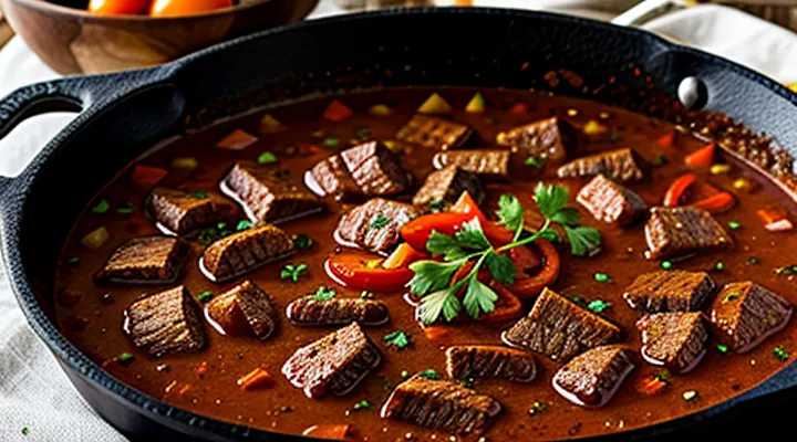 Как приготовить гуляш из говядины с подливкой?