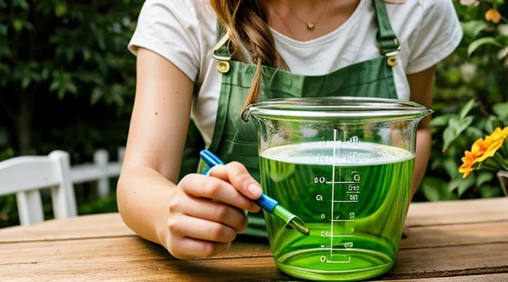 Как разводить нашатырь от тли на 1 литр воды?