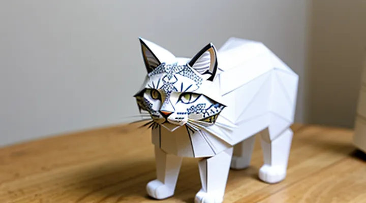 Как сделать кота из бумаги?