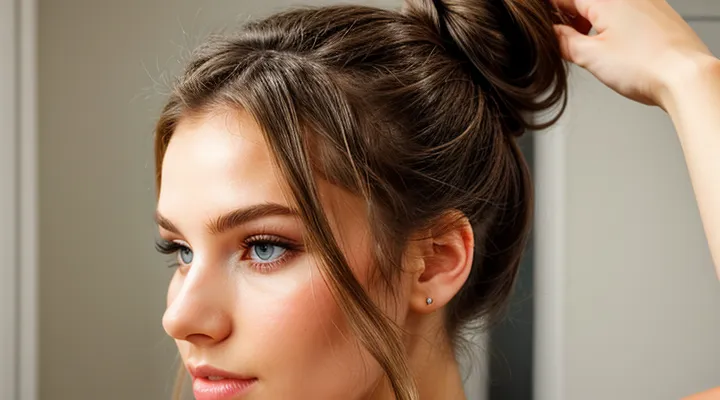 Как сделать красивый пучок на средние волосы?