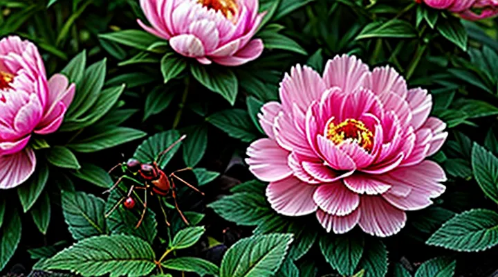 Как убрать муравьёв с пионов?