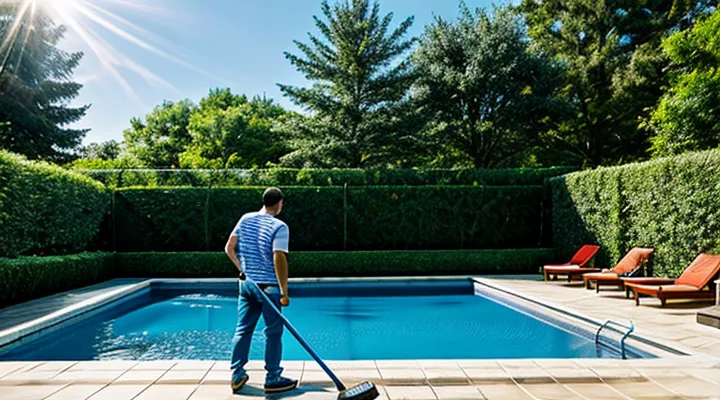 Как убрать осадок со дна бассейна подручными средствами?