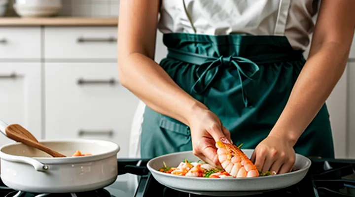 Как варить замороженные неочищенные королевские креветки в кастрюле?